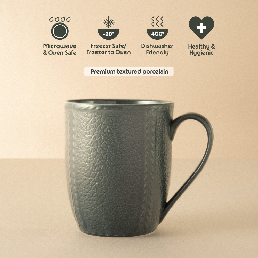 Porcelia Elva Mug, Slate - Set of 2