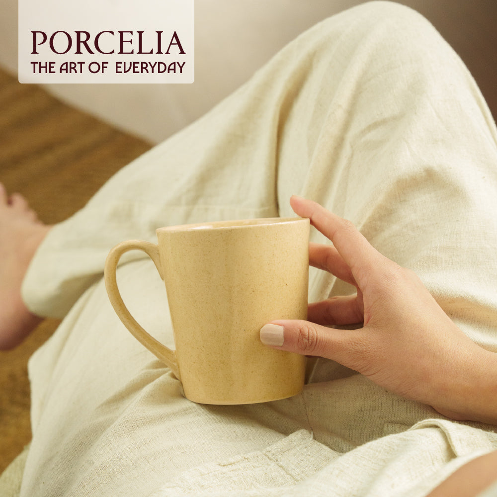 Porcelia Haven Mug, Butter - Set of 2