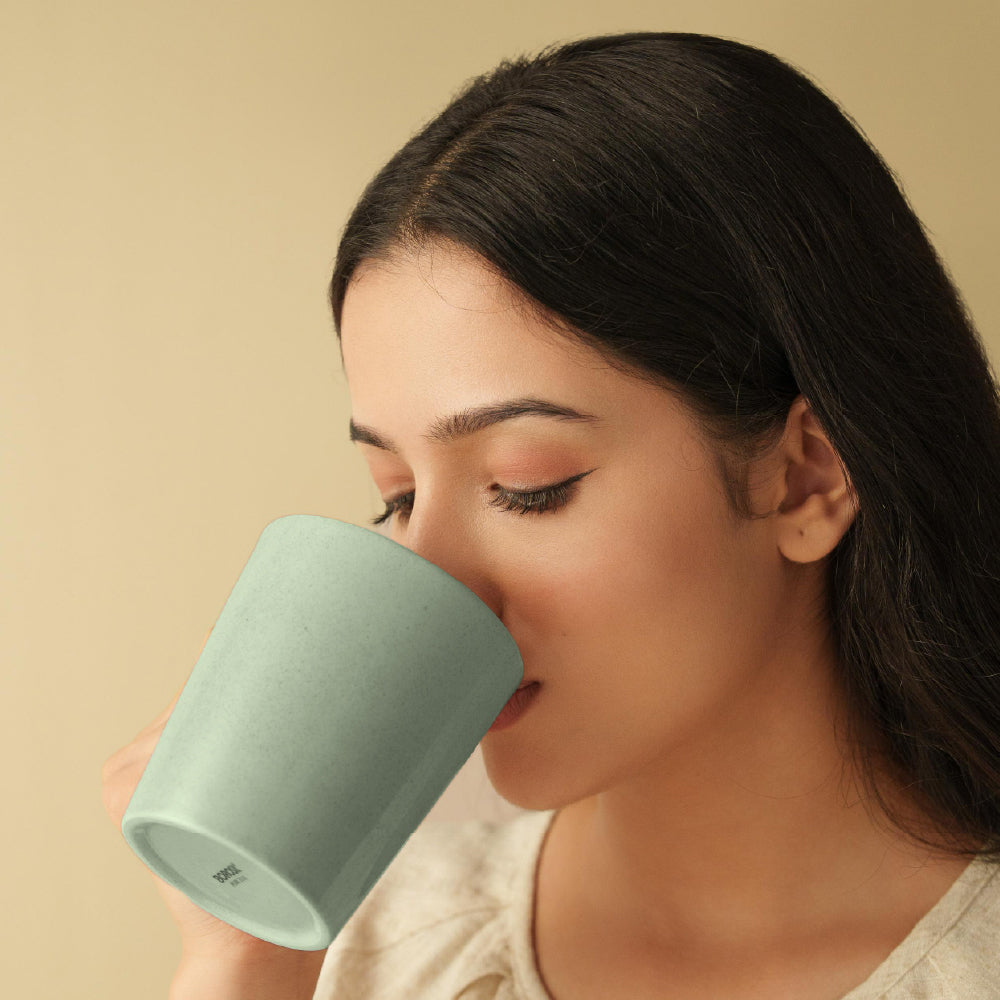 Porcelia Haven Mug, Sage - Set of 2