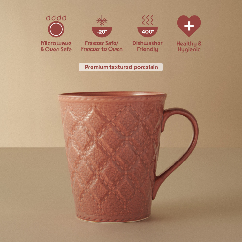 Porcelia Velvetto Mug, Merlot - Set of 2