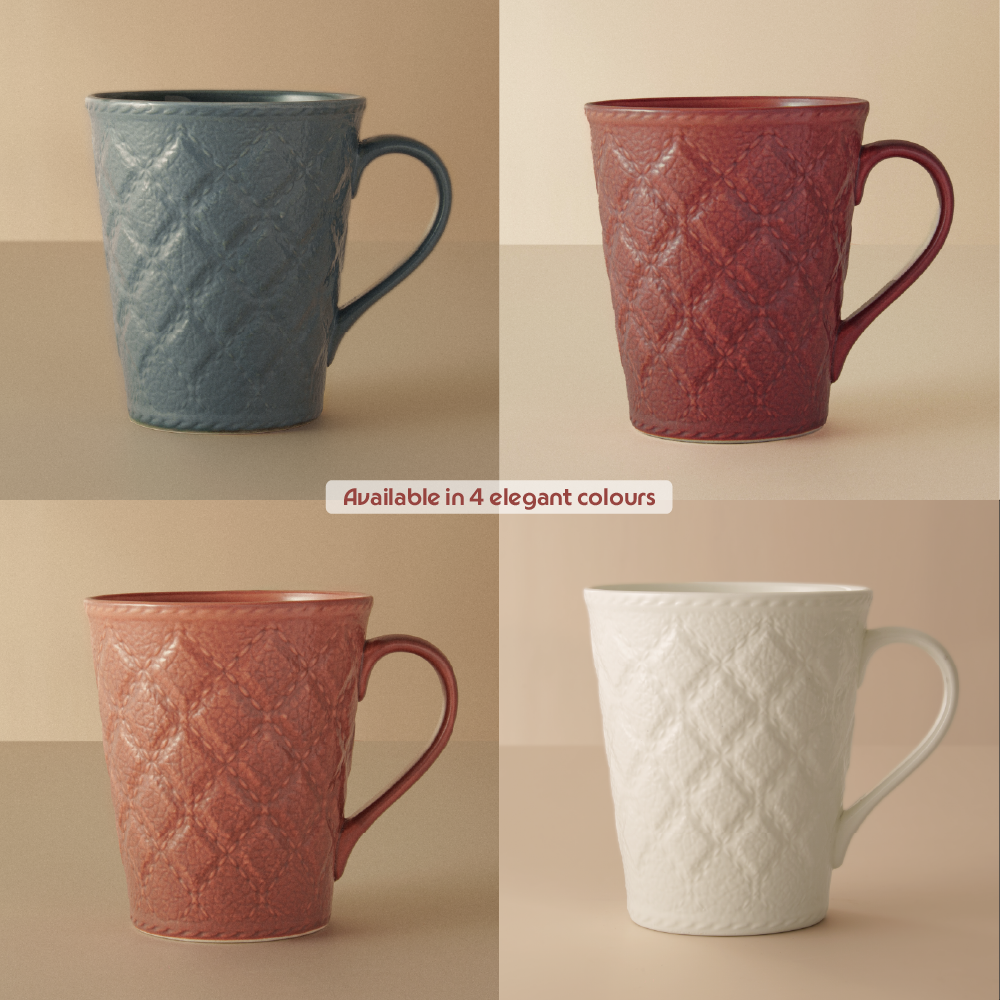 Porcelia Velvetto Mug, Merlot - Set of 2