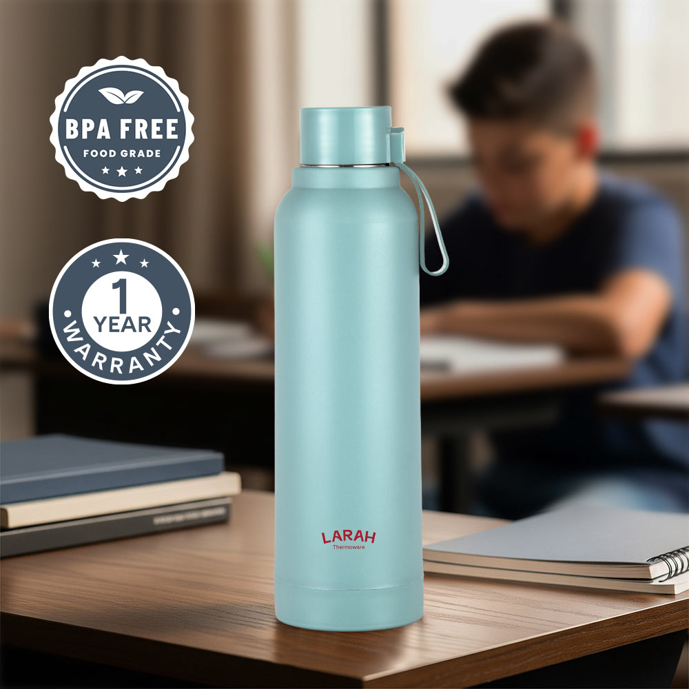 Larah Orbit Round PU Thermoware Bottle, 700 ml, Mint