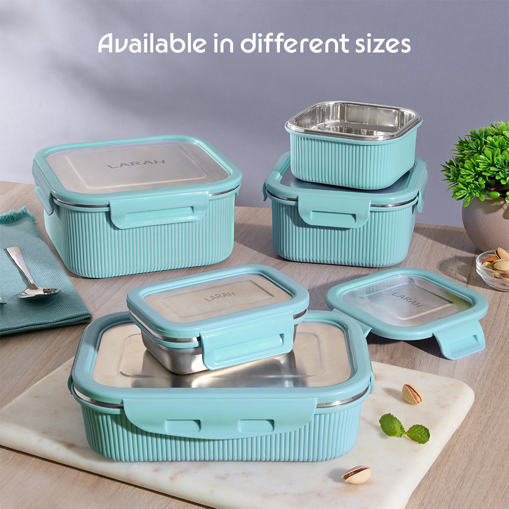 Larah Freshbyte Rectangular Lunch Box, Mint