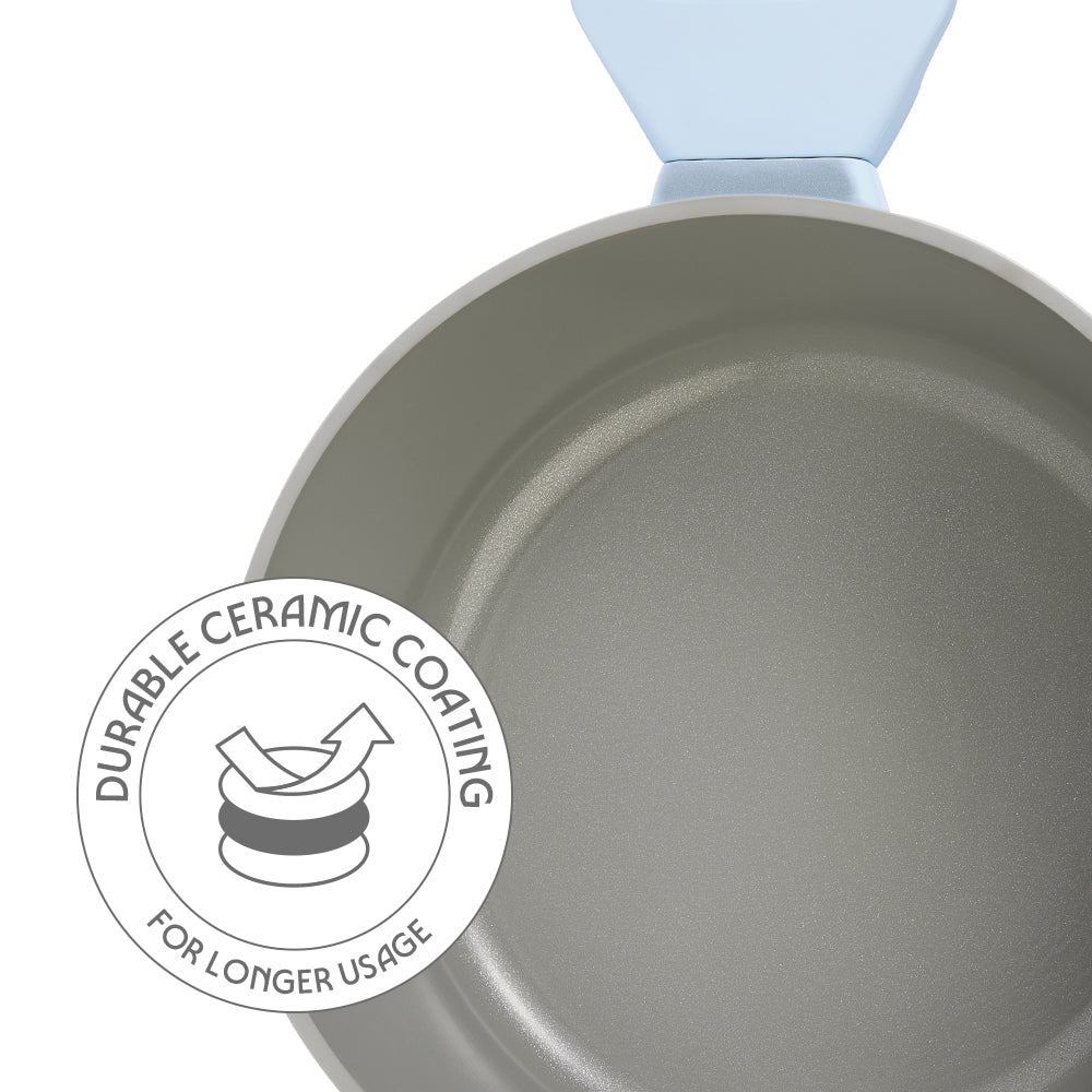 Borosil Vajra Ceramic Casserole, 24 cm, 24cm-4.2L