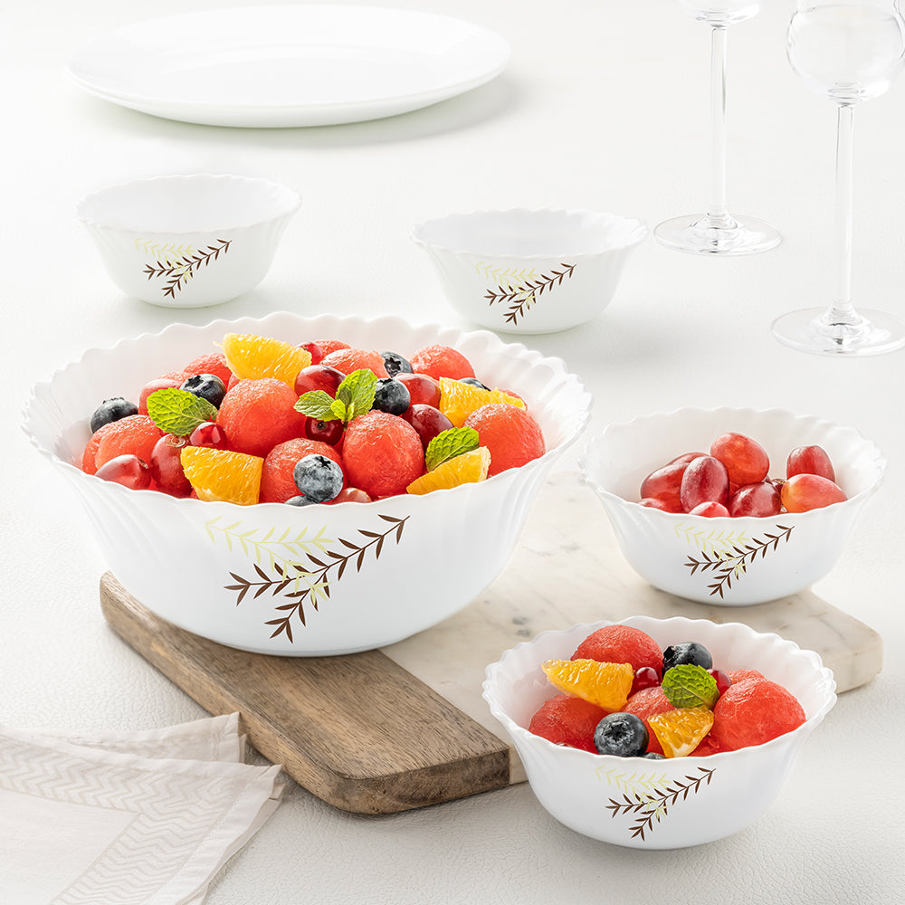 Larah by Borosil Oak Pudding Set, 5 pc