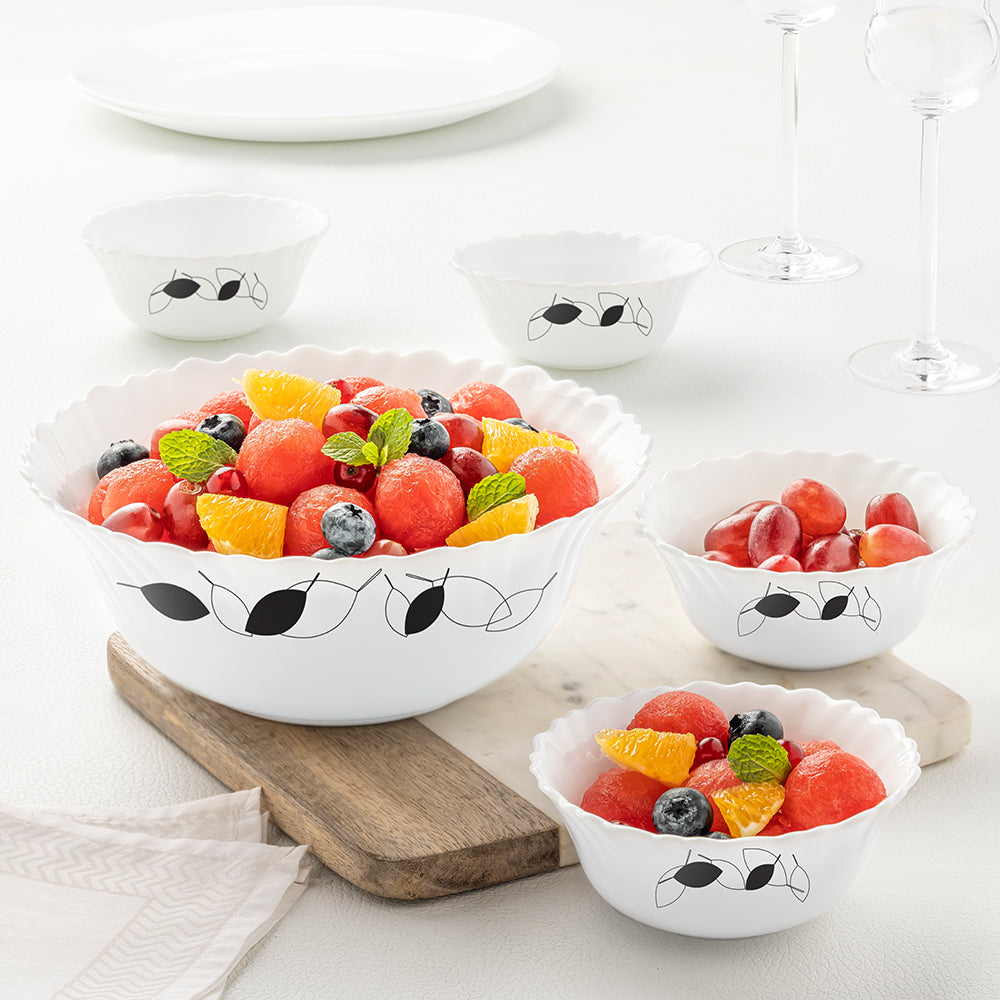 Larah by Borosil Shadow Pudding Set, 5 pc (Mini)