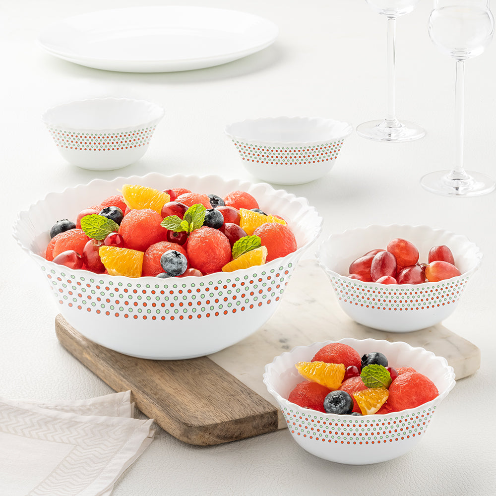 Larah by Borosil Waltz Pudding Set, 5 pc (Mini)