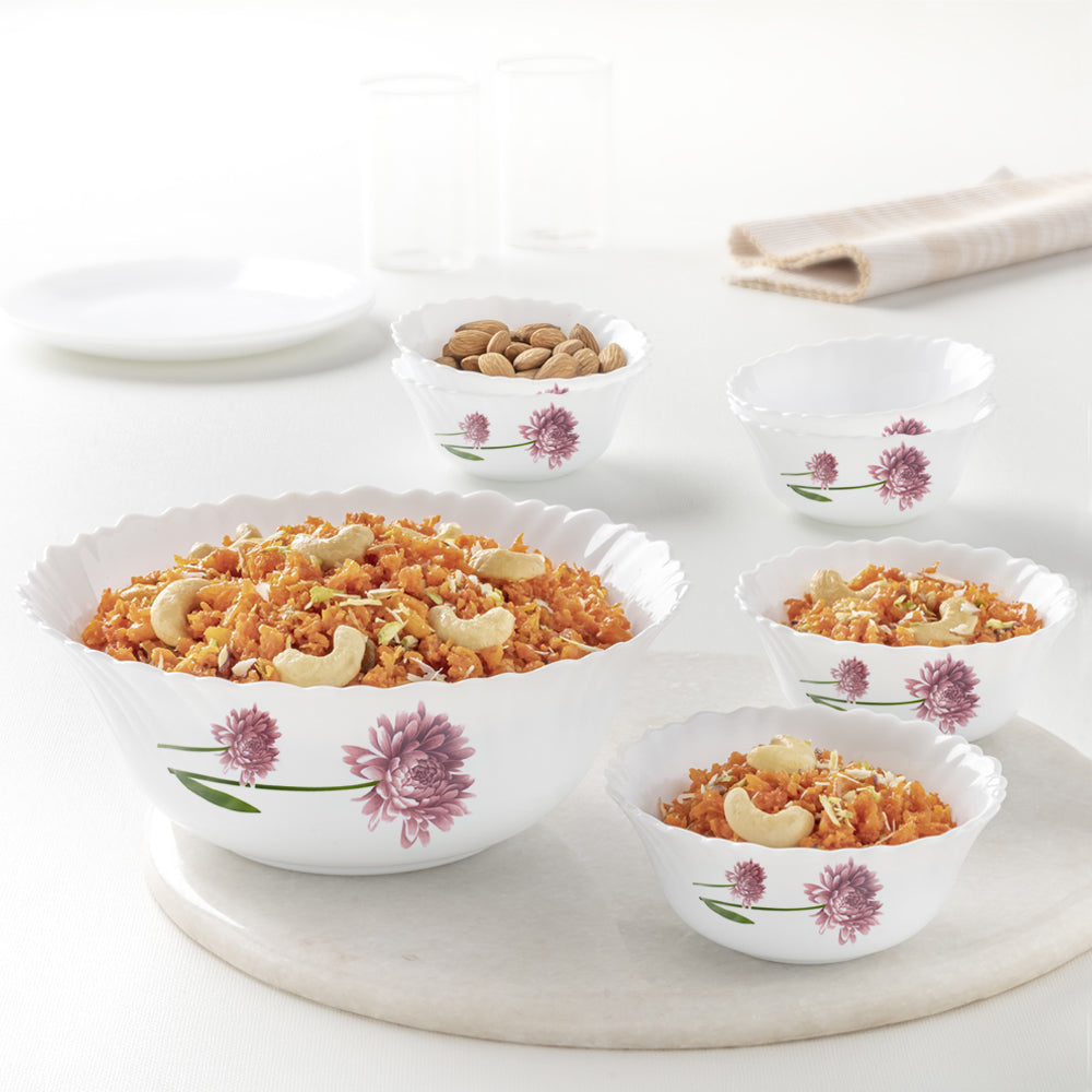 Larah by Borosil Nargis Pudding Set, 7 pc (Small)