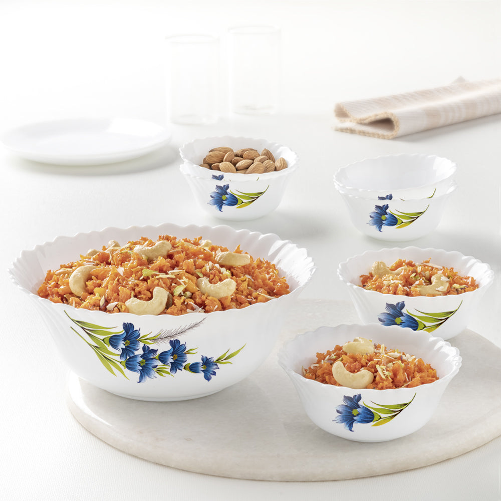 Larah by Borosil Nina Pudding Set, 7 pc (Small)