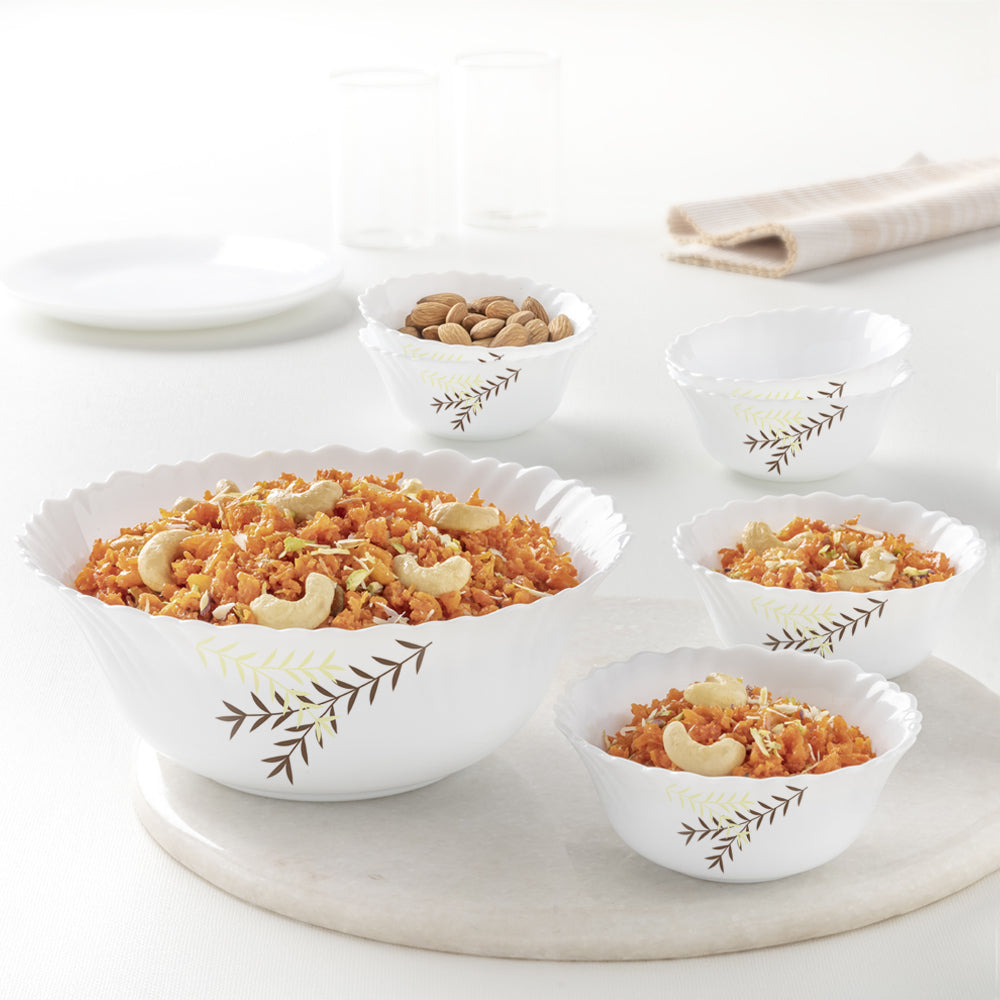 Larah by Borosil Oak Pudding Set, 5 pc