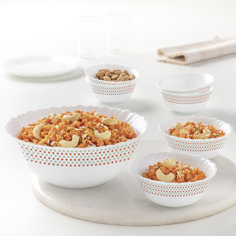 Larah by Borosil Waltz Pudding Set, 5 pc (Mini)