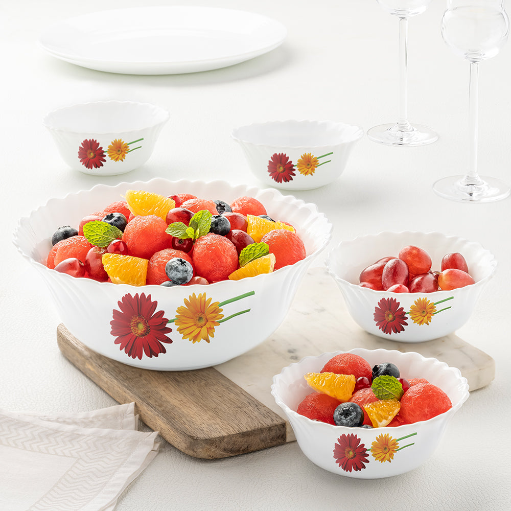 Larah by Borosil Zinnia Pudding Set, 5 pc