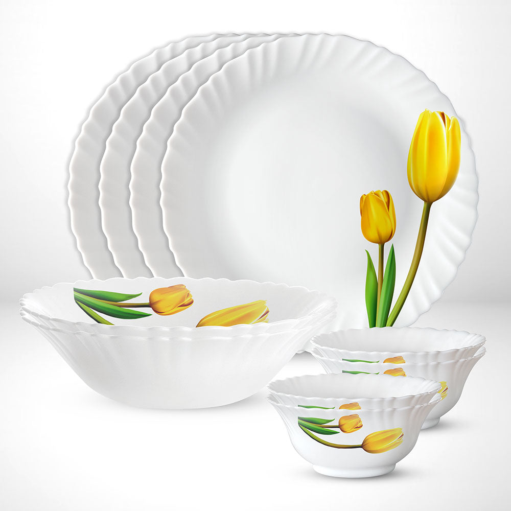 Larah by Borosil Lyana Dinner Set, 27 pc
