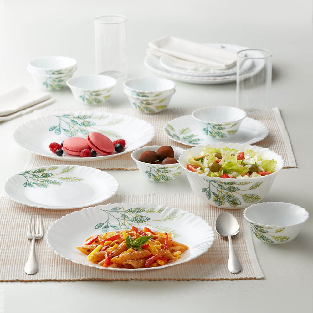 Larah by Borosil, Fauna Dinner Set, 34 pc