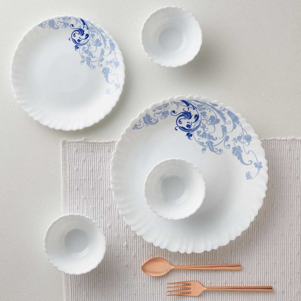 Larah by Borosil Blue Eve Dinner Set, 23 pc