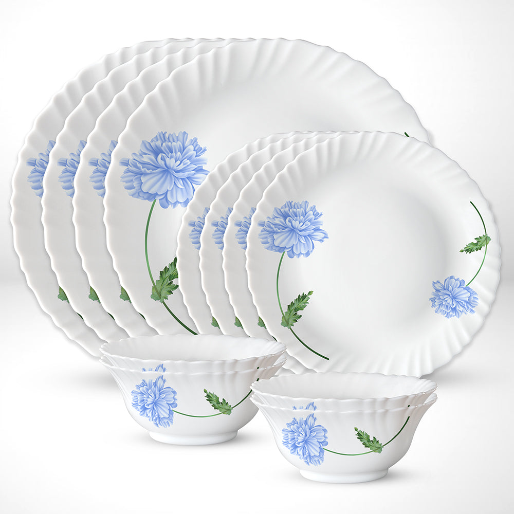 Larah by Borosil Blue Mist Dinner Set, 5 pc