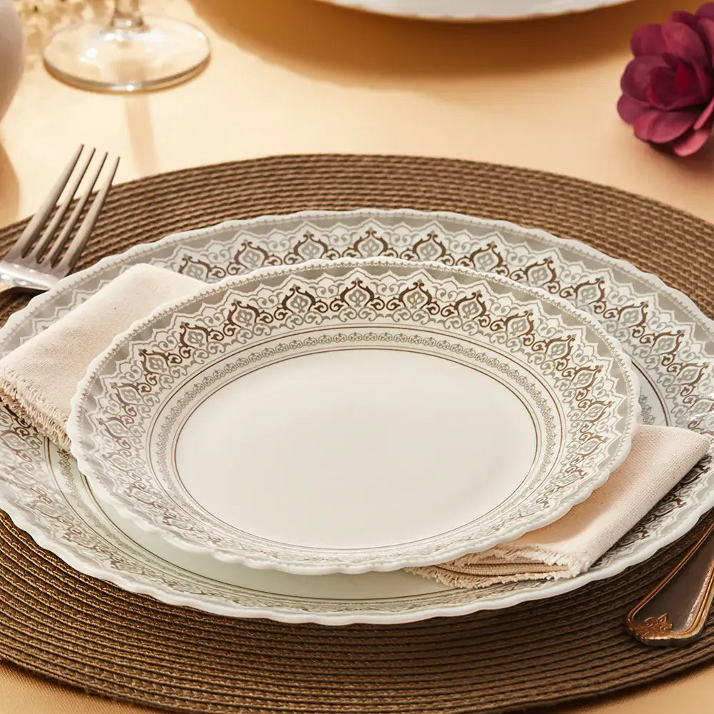 Larah by Borosil Classic Dinner Set, 33 pc