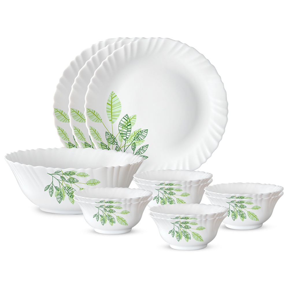 Larah by Borosil, Fauna Dinner Set, 34 pc