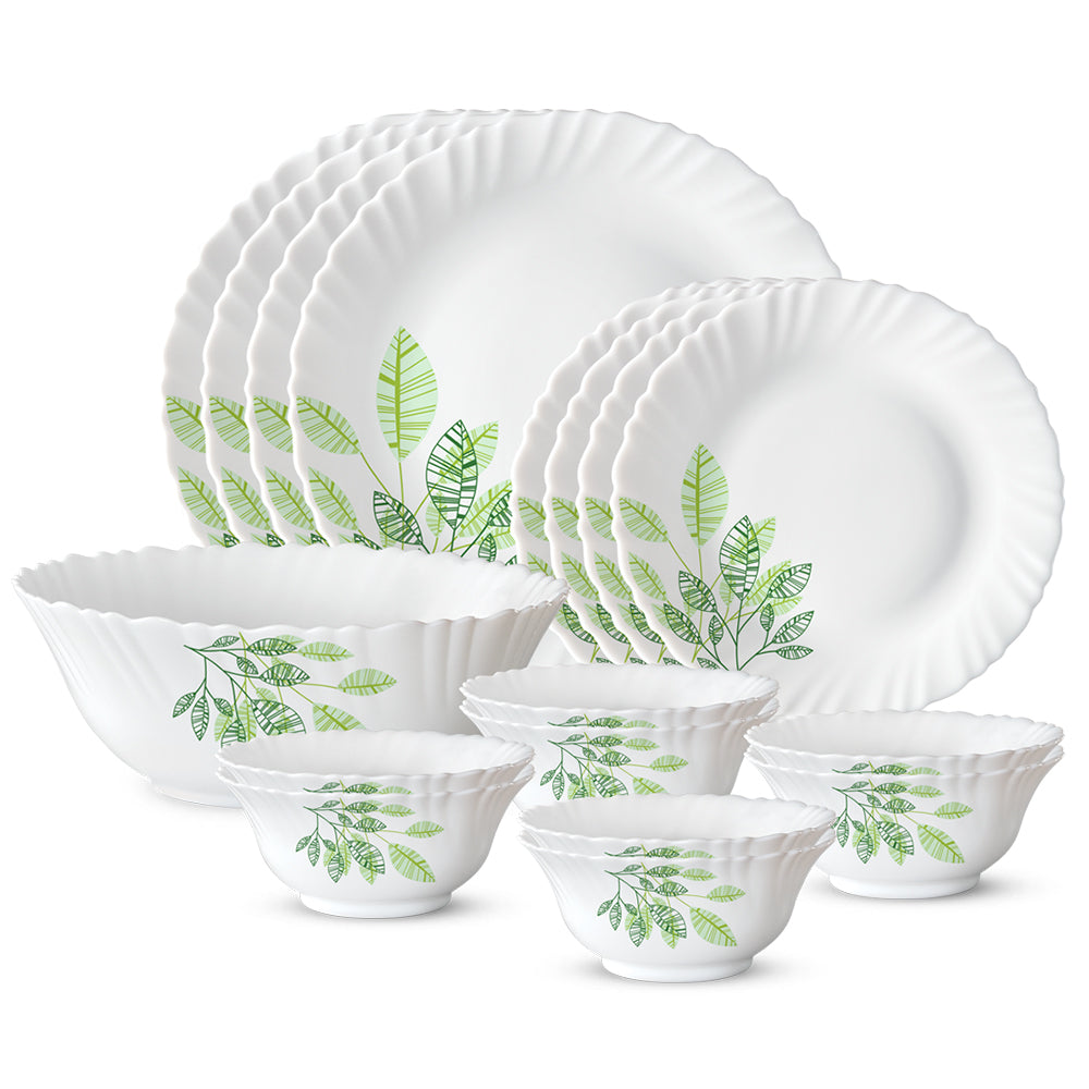 Larah by Borosil, Fauna Dinner Set, 34 pc