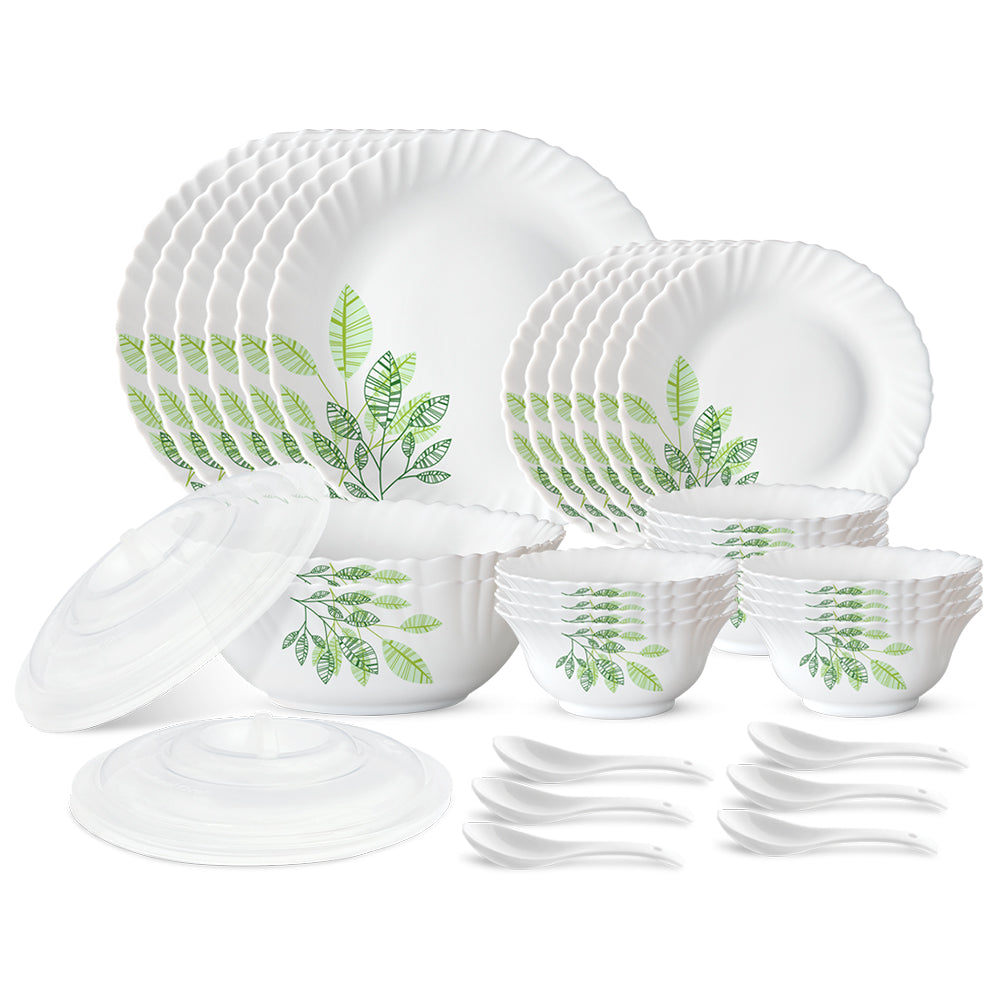 Larah by Borosil, Fauna Dinner Set, 34 pc