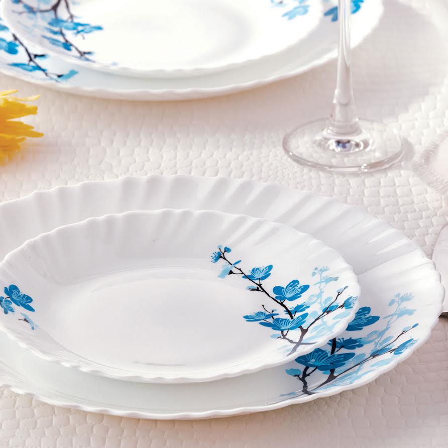 Larah by Borosil Mimosa Dinner Set, 37 pc
