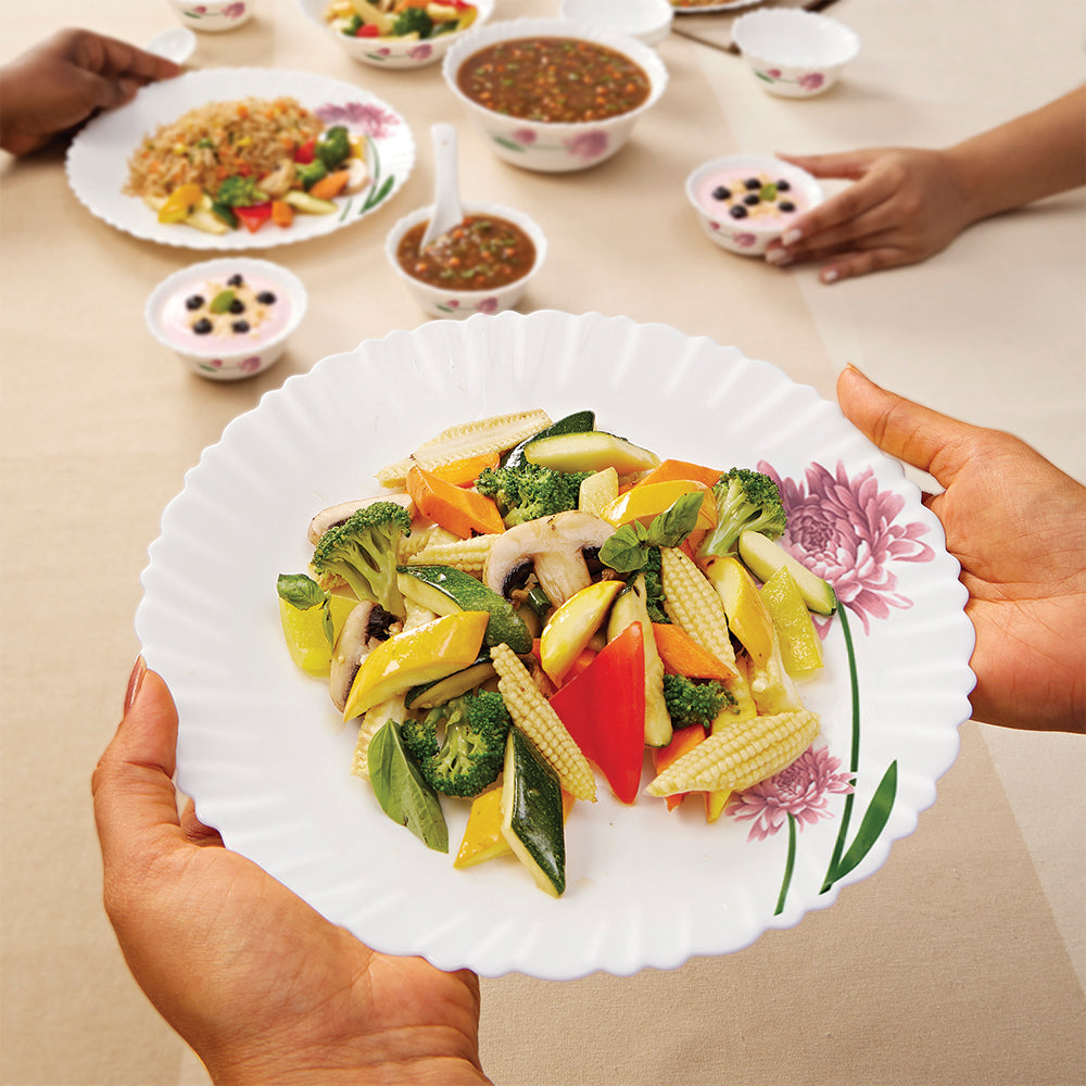 Larah by Borosil Nargis Dinner Set, 33 pc