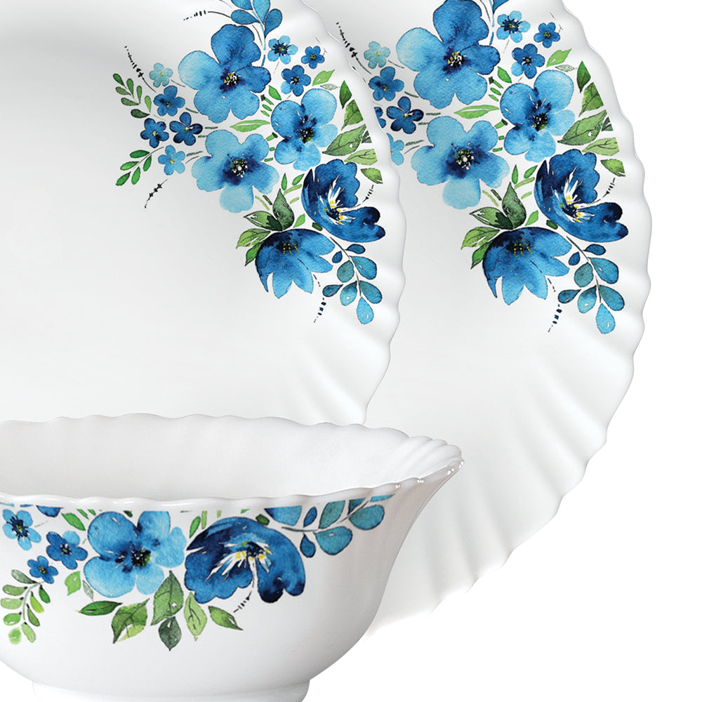 Larah by Borosil Pansy Dinner Set, 6 pc