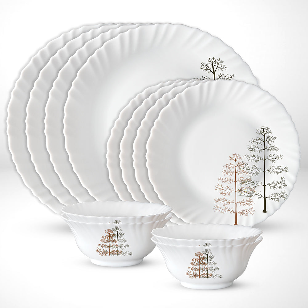 Larah by Borosil Pine Dinner Set, 27 pc