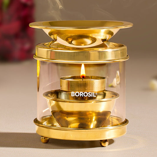 My Borosil Diya Lights & Diffusers Medium Borosil Brass Diffuser