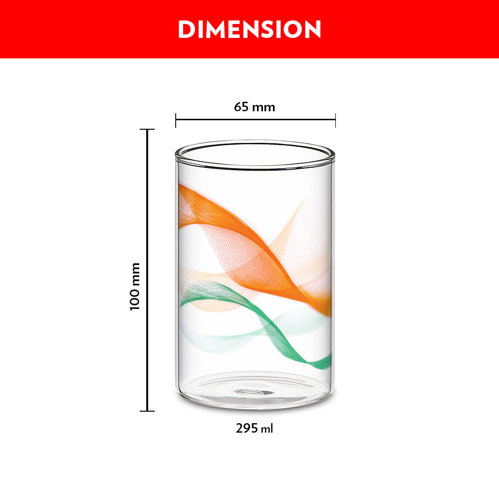 Borosil Pride Vision Glass, Set of 6, 295ml