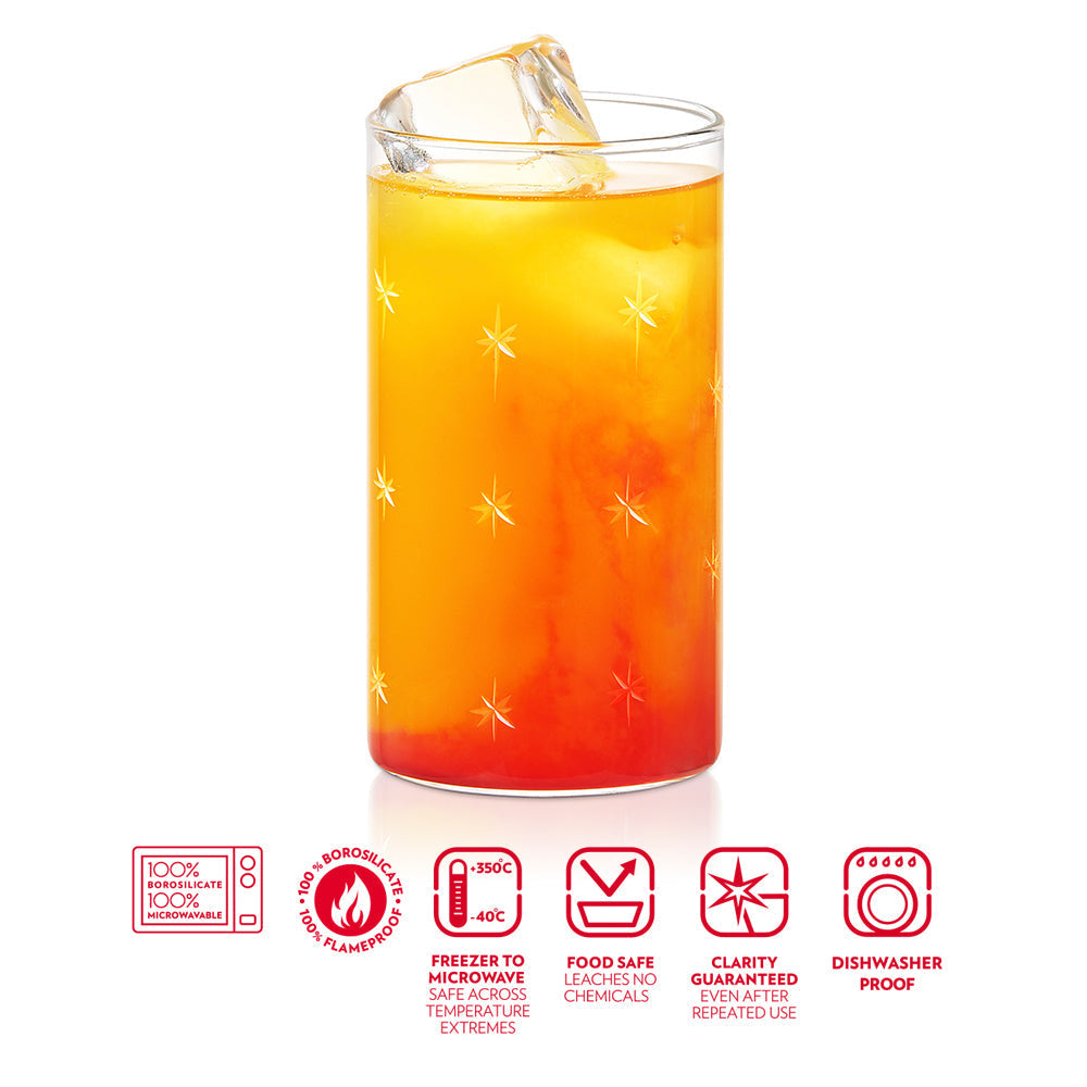 Borosil Galaxy Glass, Set of 6, 295ml