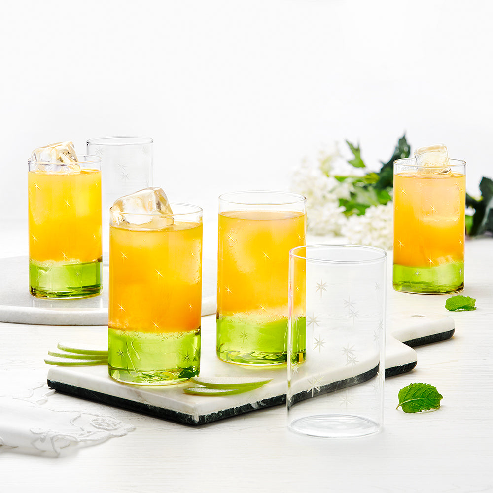 Borosil Galaxy Glass, Set of 6, 295ml