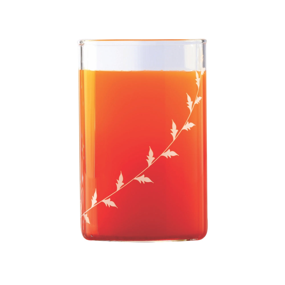 Borosil White Krip Glass, Set of 6, 350ml