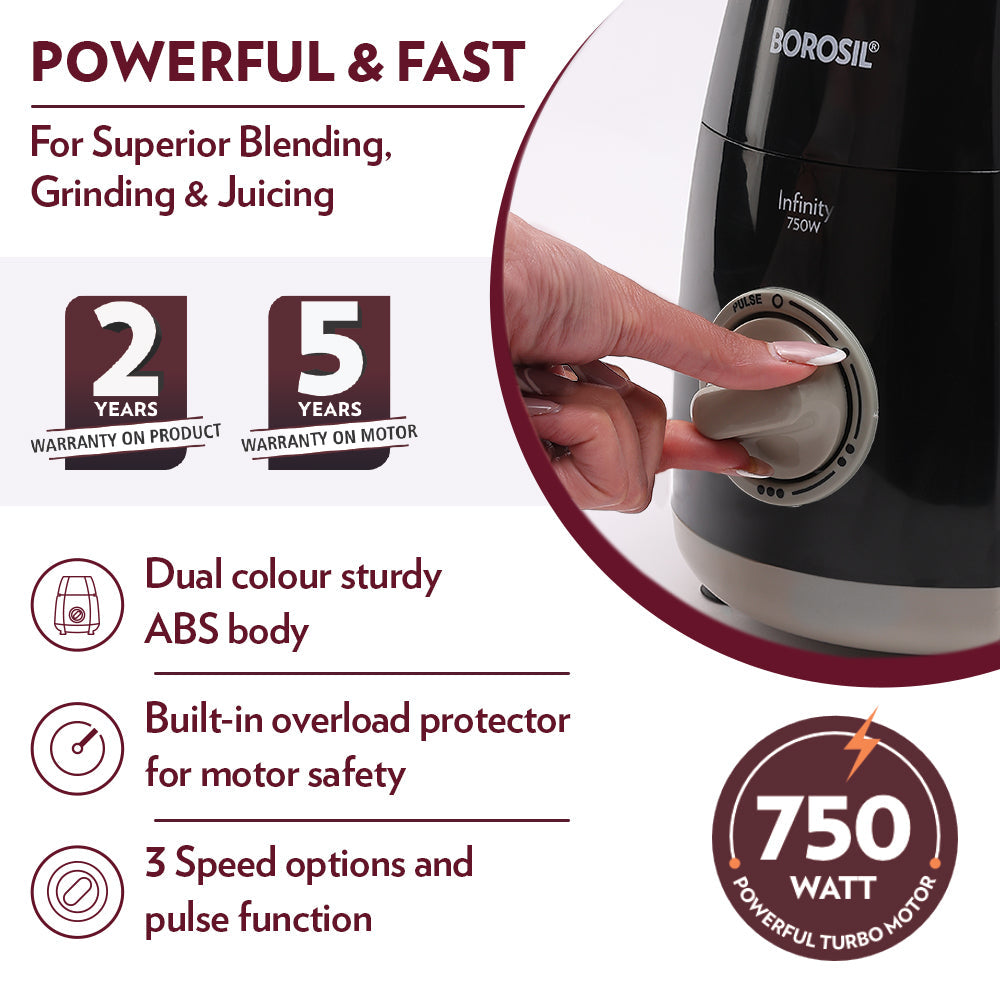 My Borosil Mixer Grinders Borosil Infinity Mixer Grinder, 4 Jars