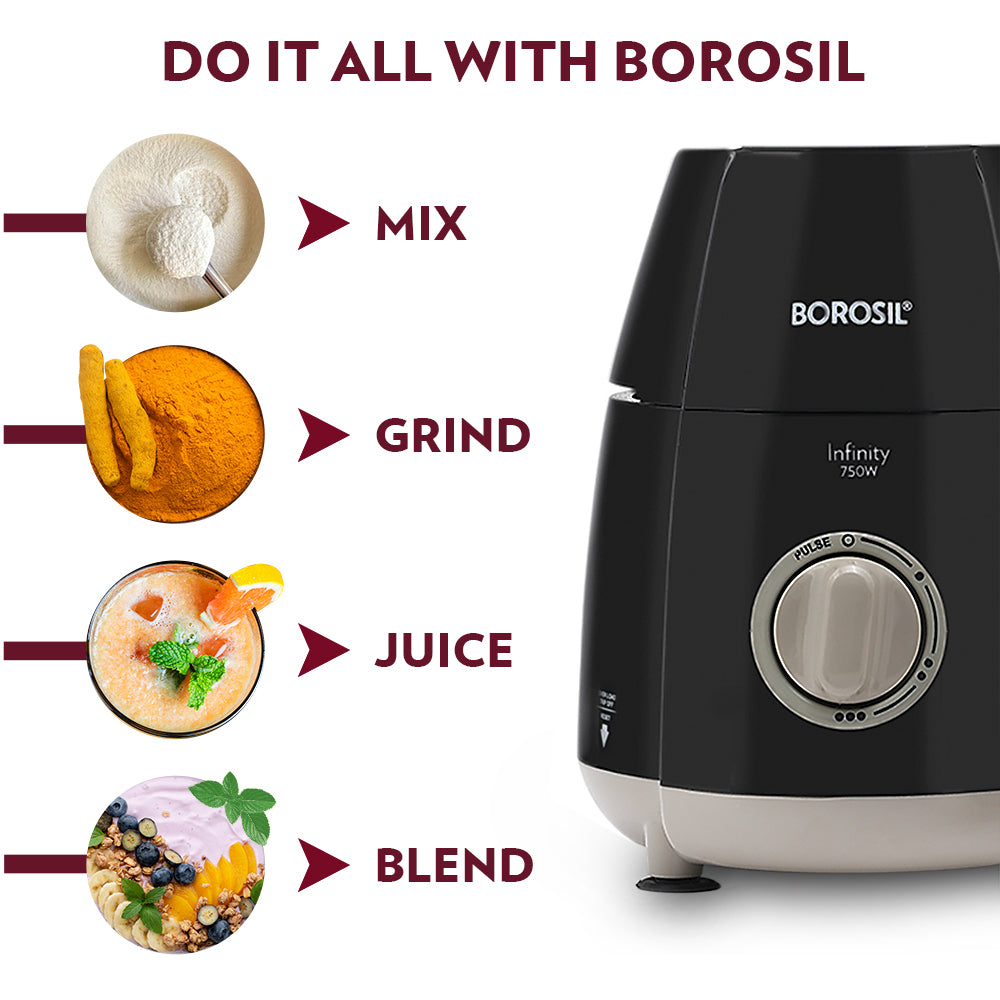 My Borosil Mixer Grinders Borosil Infinity Mixer Grinder, 4 Jars