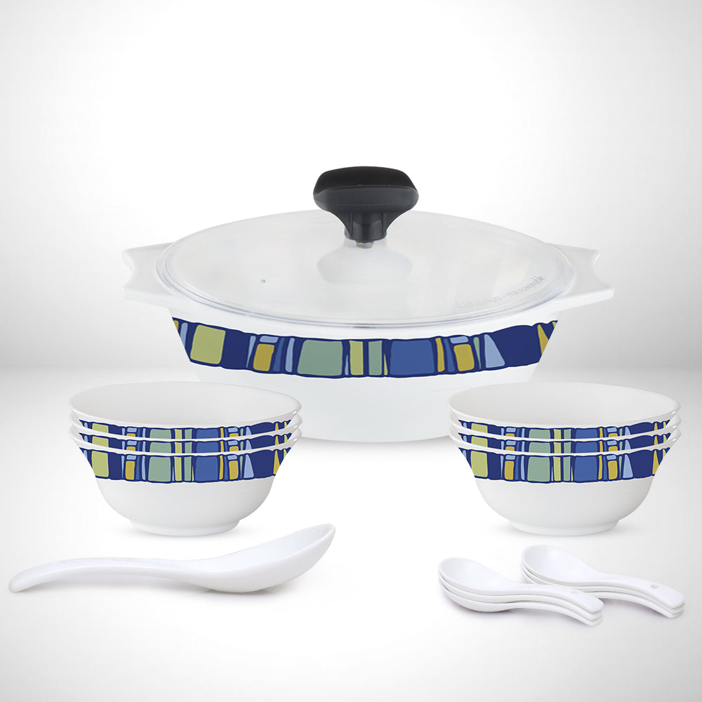 My Borosil Opalware Bowls & Katoris Serves 6 Larah by Borosil Sapphire Soup Set