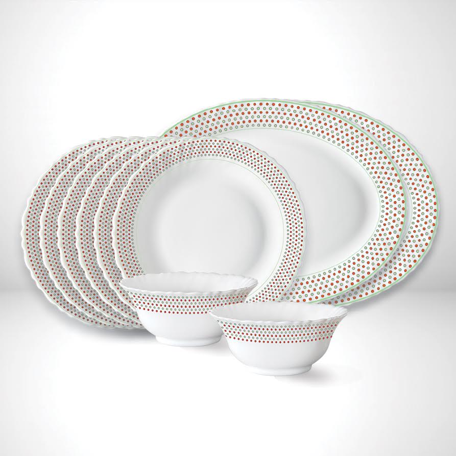 Larah by Borosil Waltz Snack Set, 10 pc