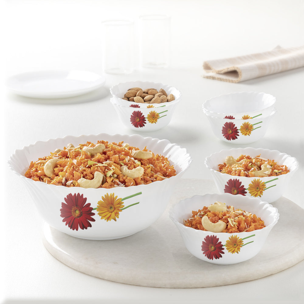 Larah by Borosil Zinnia Pudding Set, 5 pc