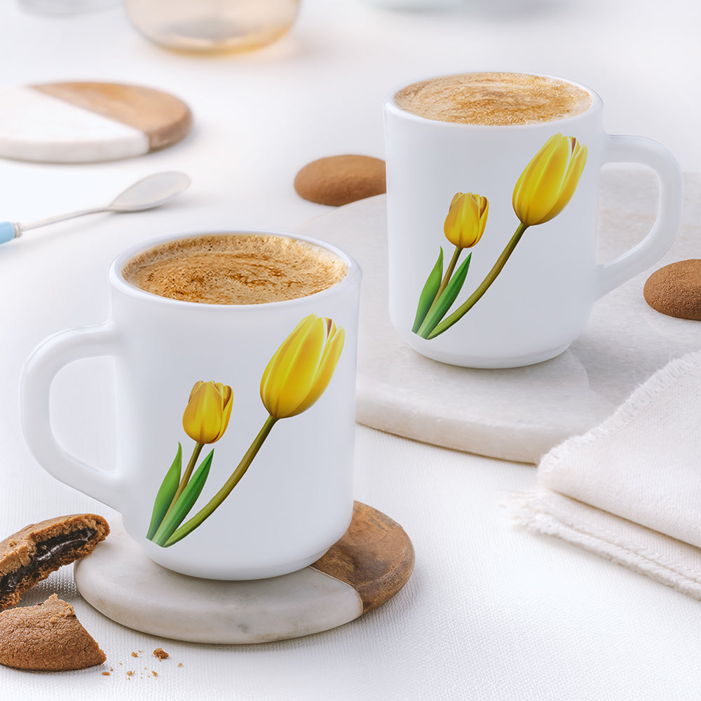 Larah by Borosil Lyana Mug Set, 320ml x 4