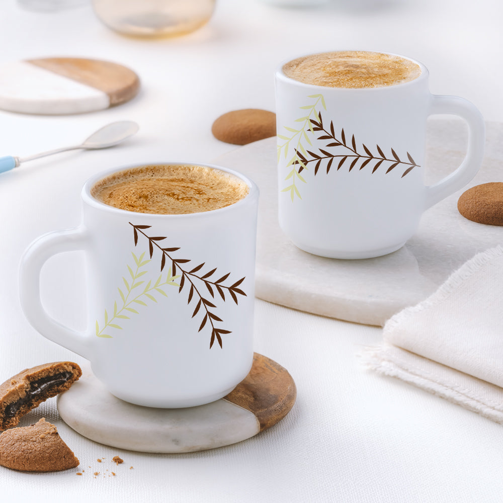 Larah by Borosil Oak Mug Set, 240ml x 2