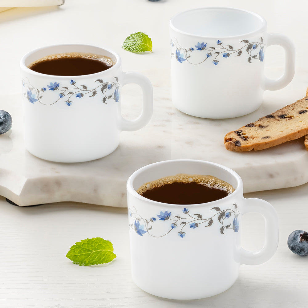 Larah by Borosil Helena Mug Set, 180ml x 6
