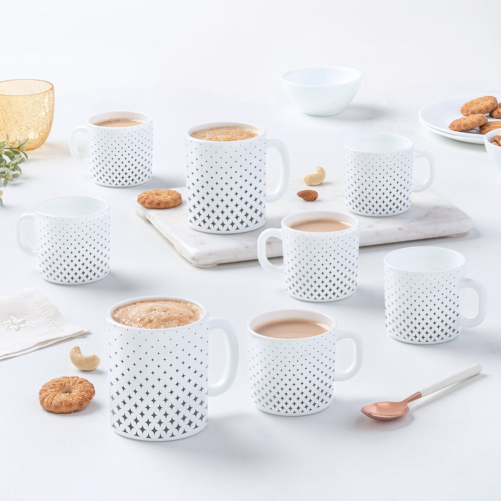 Larah by Borosil Nora Black Mug Set, 240ml x 2