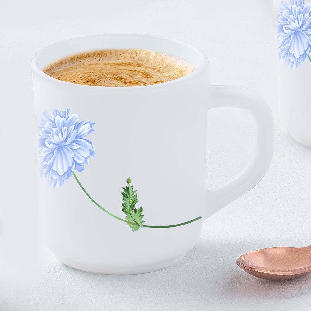 Larah by Borosil Blue Mist Mug Set, 240ml x 2