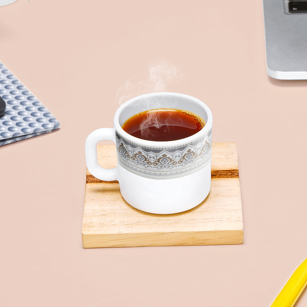 Larah by Borosil Classic Mug Set, 180ml x 6