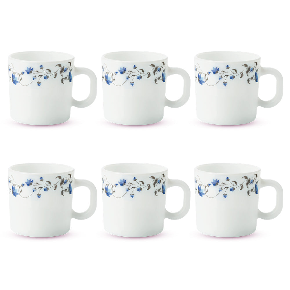 Larah by Borosil Helena Mug Set, 180ml x 6