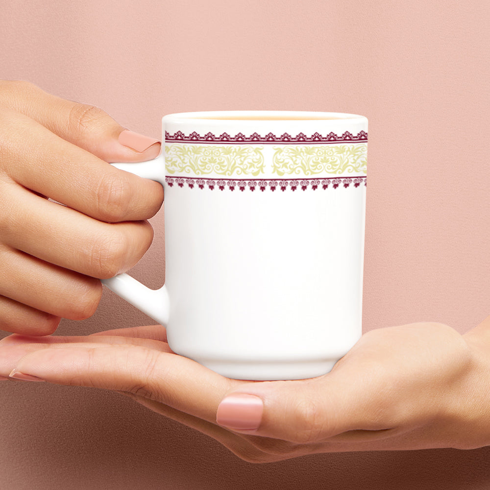 Larah by Borosil Elega Mug Set, 320ml x 4