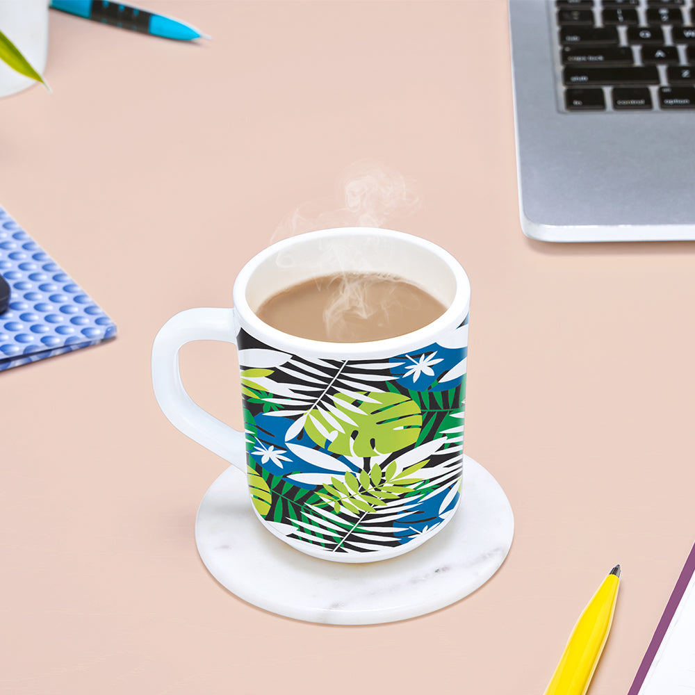 Larah by Borosil Forest Mug Set, 320ml x 4