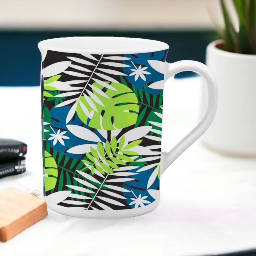 Larah by Borosil Forest Mug Set, 320ml x 4