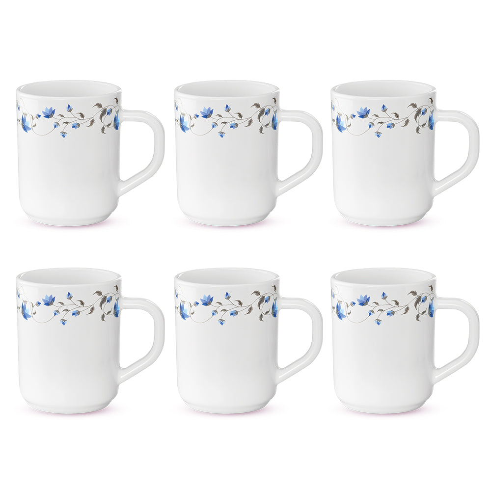 Larah by Borosil Helena Mug Set, 180ml x 6