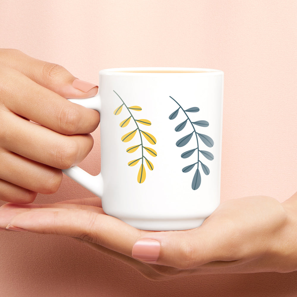 Larah by Borosil Niva Mug Set, 320ml x 4